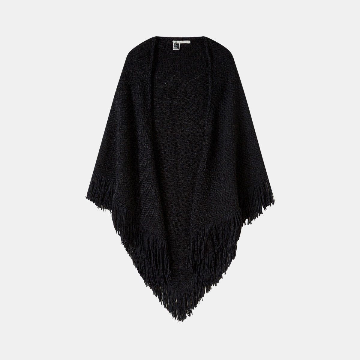 Aessai Knitwear Sucre Shawl in Black – Merino wool – One Size – Luxury Marino Wool – Fairtrade & Sustainable – Aessai