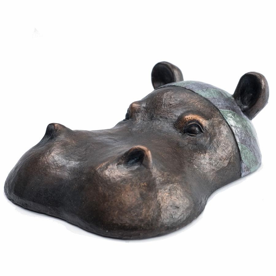 Sculpture Hippo Head – Small – 34cm x 22cm x 28cm