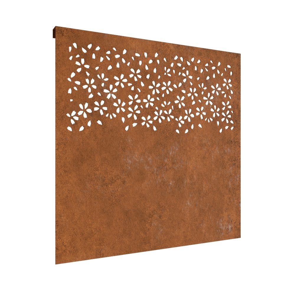 Sakura Corten Steel Balustrade Infill Panel – 1100mm x 1100mm – Fencing & Barriers – Fence Panels – Stark & Greensmith