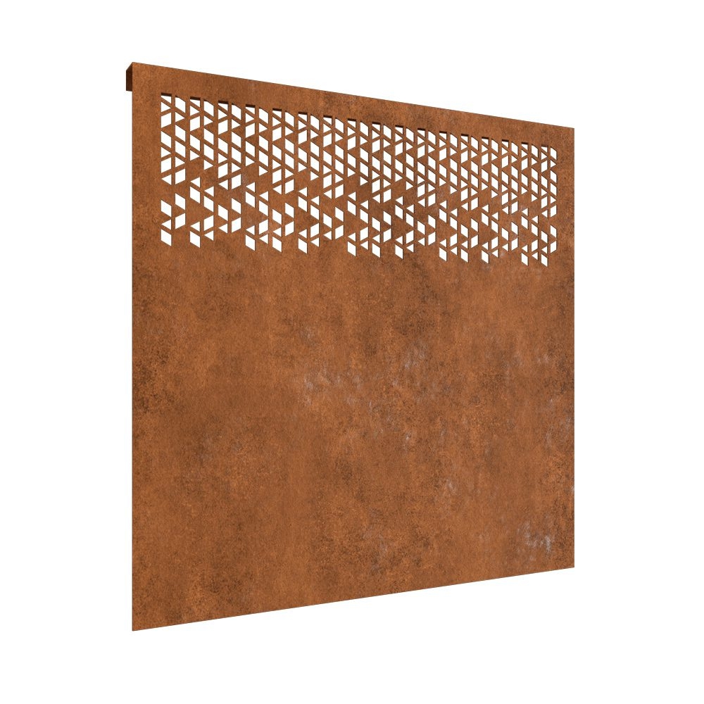 Geode Privacy Corten Steel Balustrade Infill Panel – 1100mm x 1100mm – Fencing & Barriers – Fence Panels – Stark & Greensmith
