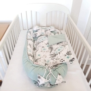 Sleeping Pod X-Large – 5 Pc Set -Mint Roses – Mint Bottom – evCushy