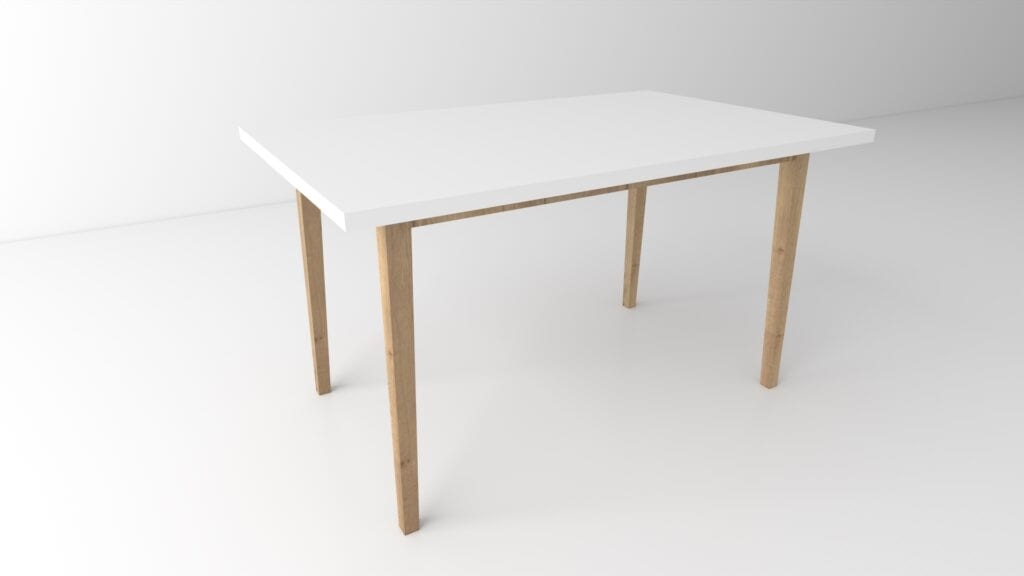 Oak Coffee Table Rectangle – White