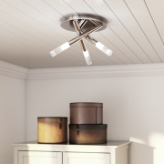 Triple Cross Tube Ceiling Light Chrome – By CGC Interiors