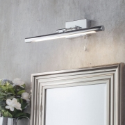 LED Over Mirror – Picture Light With Pull Cord – Choice Of Finishes Chrome – Wall Light – CGC Retail Outlet