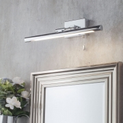 LED Over Mirror – Picture Light With Pull Cord – Choice Of Finishes Chrome – By CGC Interiors