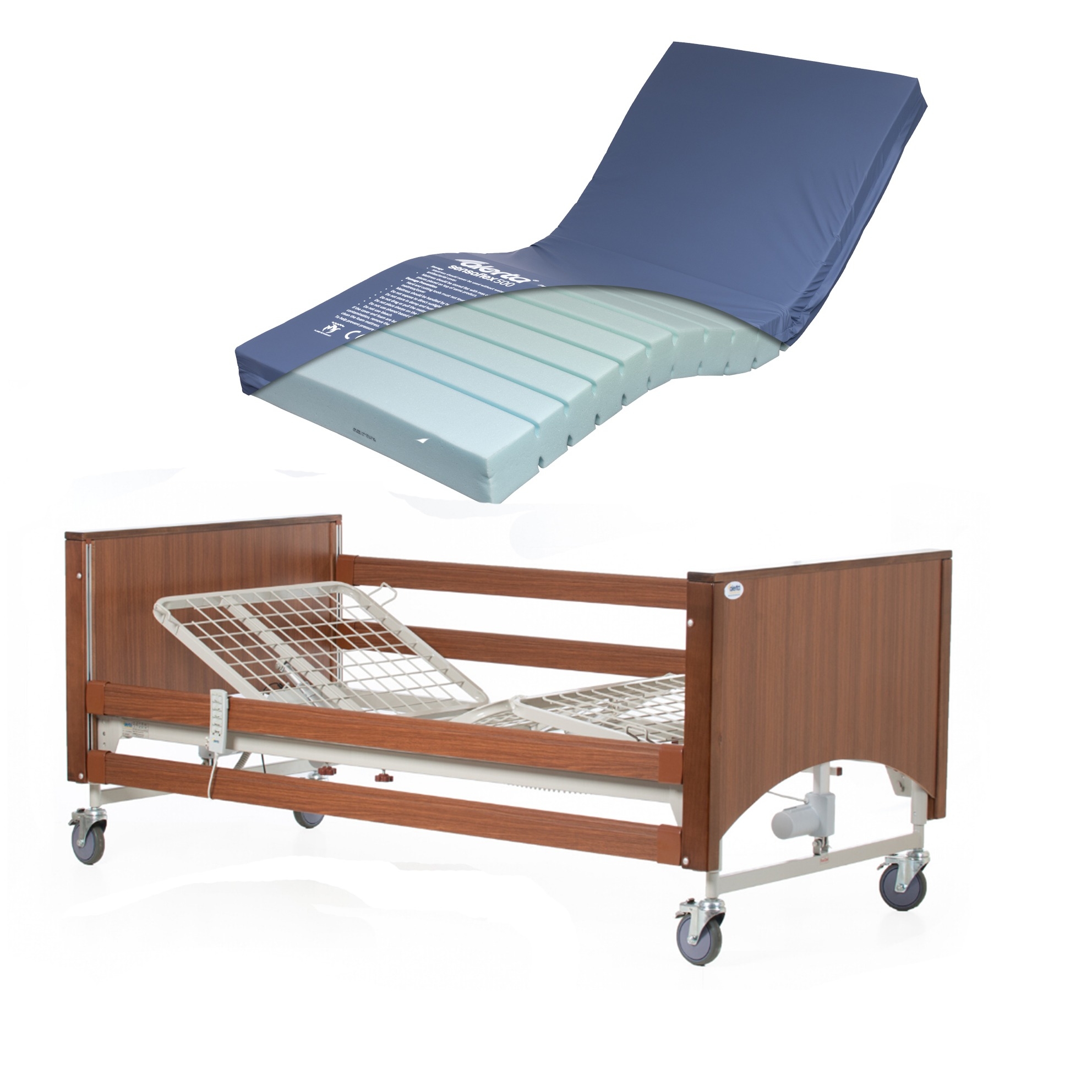 Alerta Lomond Standard Bed with Medium Risk Mattress Walnut – Tiacare
