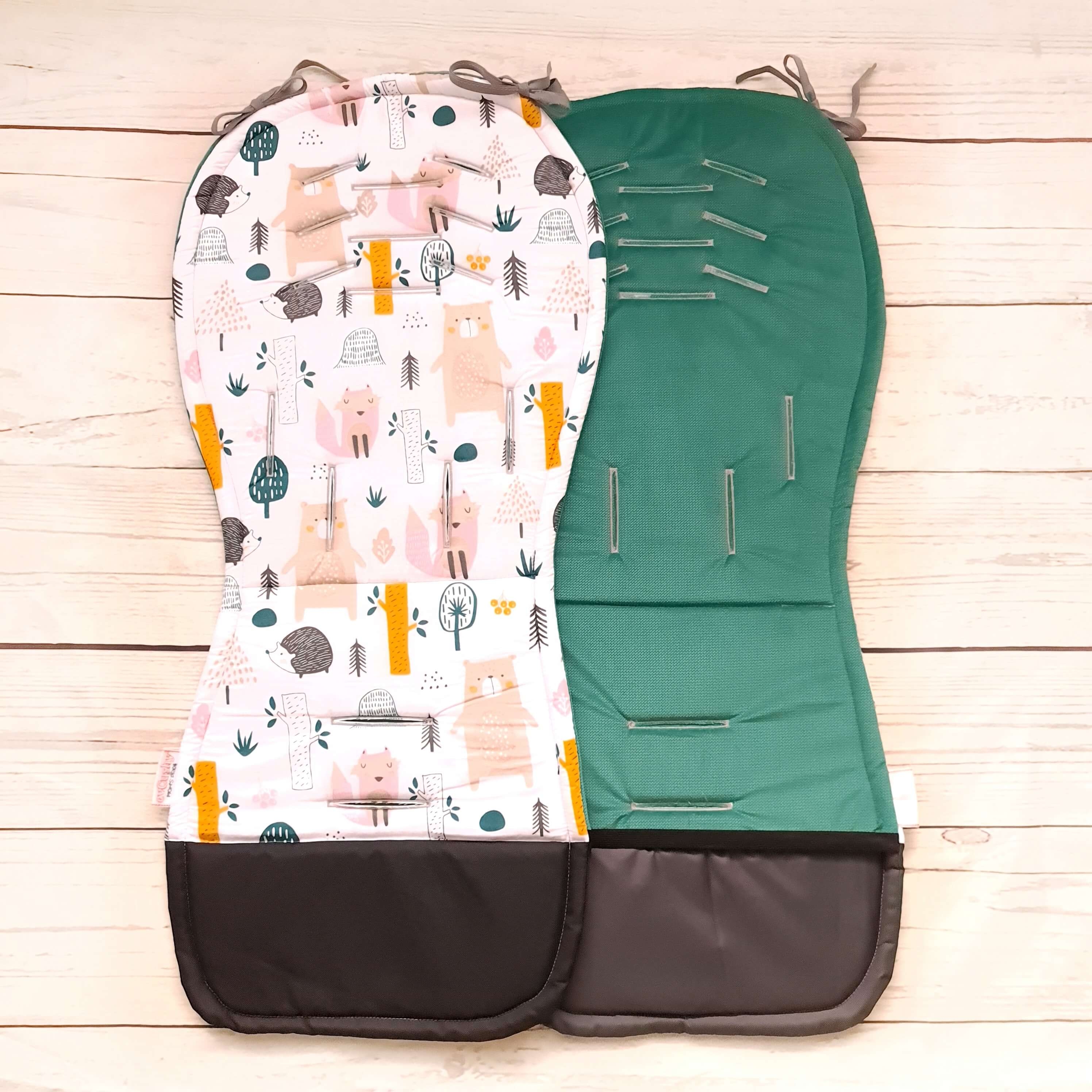 Stroller Pad Liner & Travel Pillow- Magical Forest Friends – Stroller Pad – evCushy