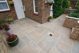 Autumn Brown 900x600mm Paving Stone Pack 22mm Calibrated 18.5m² – Indian Sandstone – £18.86 Per M² – Infinite Paving