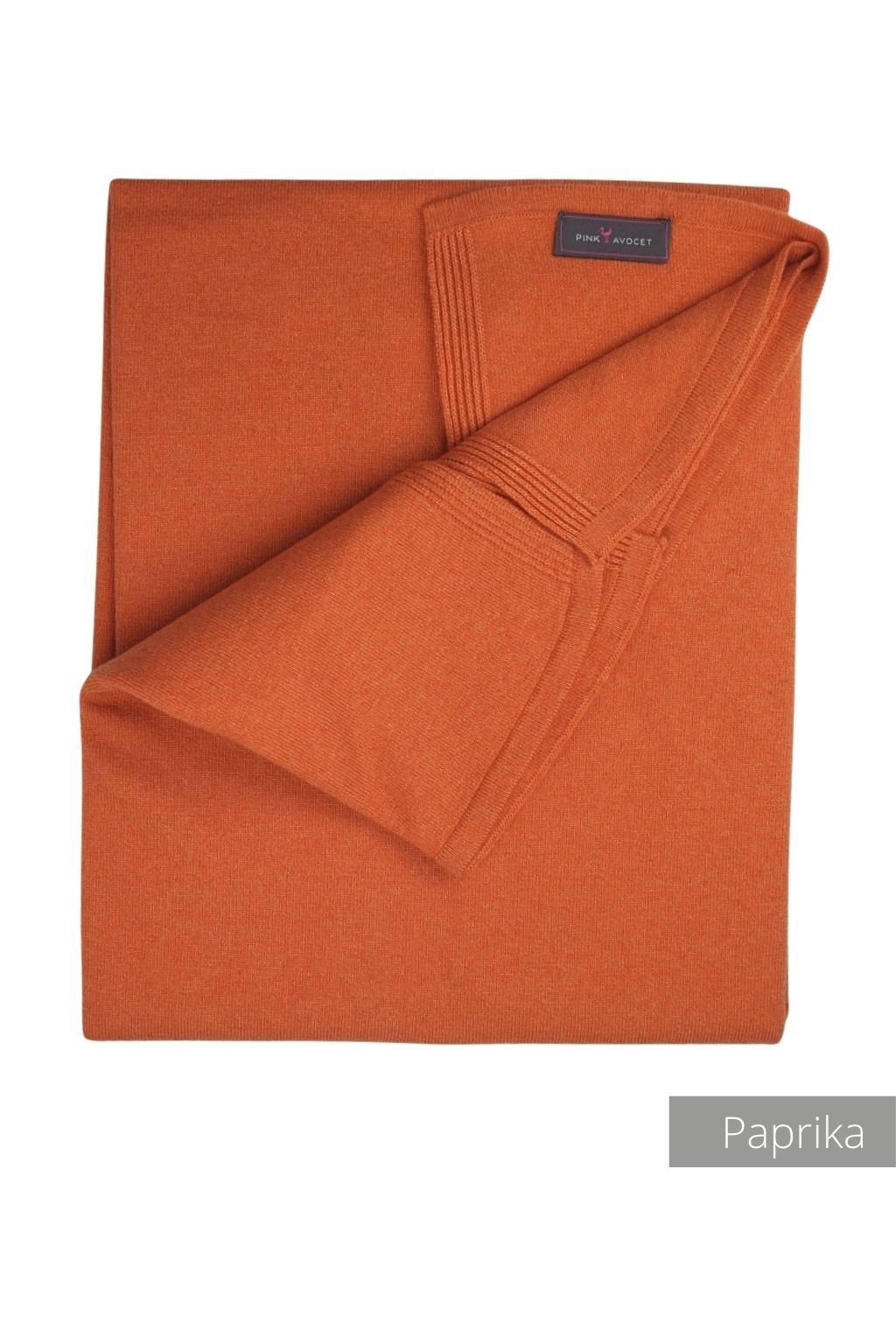 Long Cashmere Wrap (Unisex) Paprika / One size by Pink Avocet