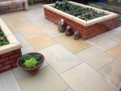 Sawn Yellow Mint Shotblast 600x600mm Paving Stone Pack 17.5m² – Indian Sandstone – £25 Per M² – Infinite Paving