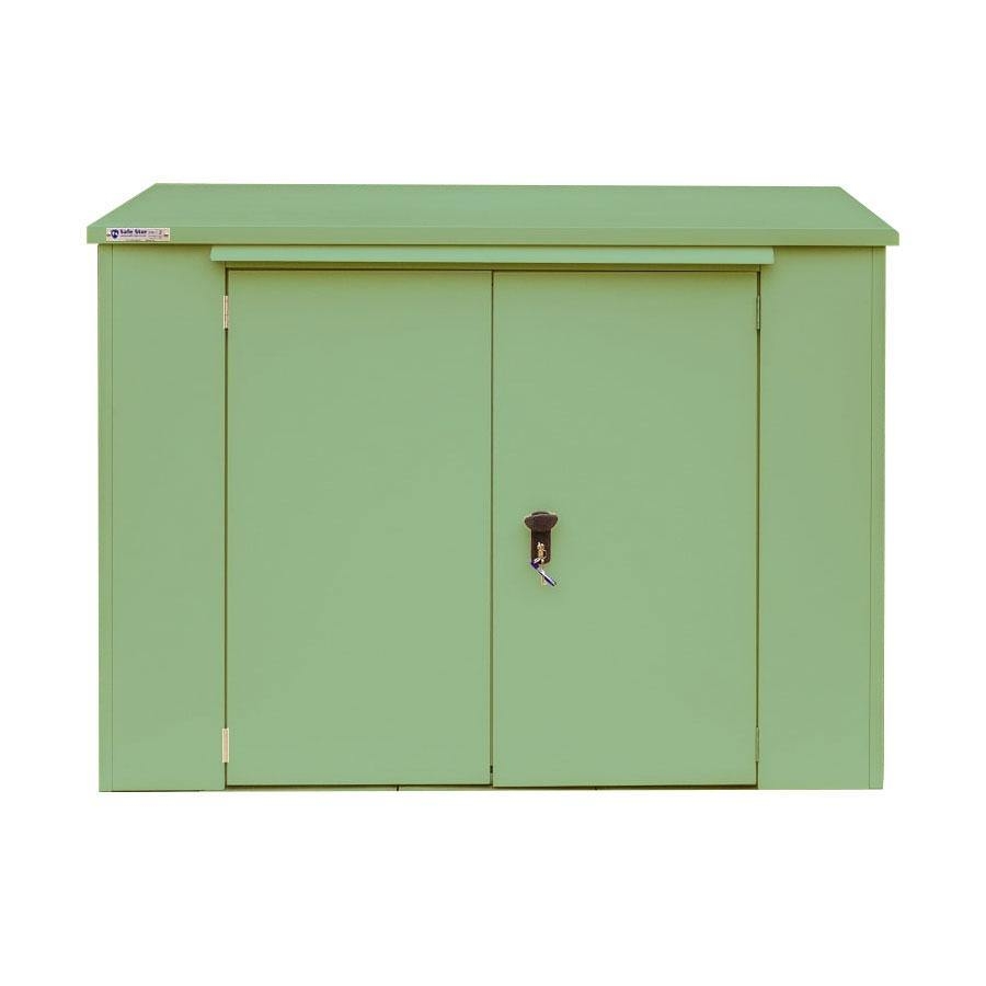 3×6 SafeStor Richmond Secure Double Door 3-Bike Store, Light Green – Steel – Kintech – Spearhead Outdoors