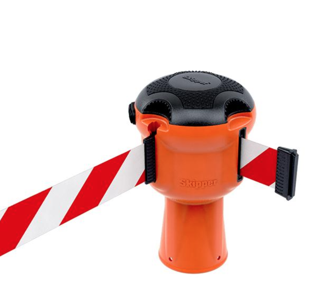 Skipper™ Barrier – 9 Metre Tape – Orange White / Red Chevron Street Solutions UK