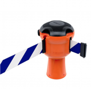 Skipper™ Barrier – 9 Metre Tape – Orange Blue / White Chevron Street Solutions UK