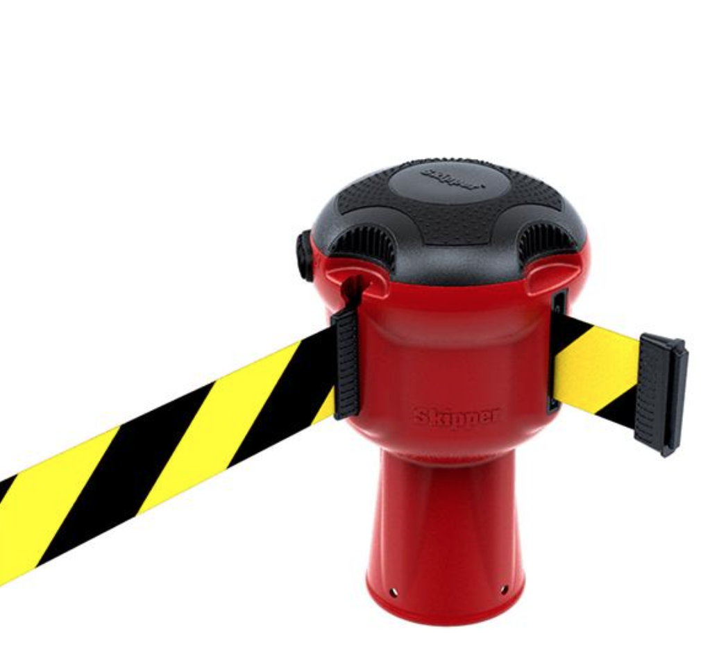 Skipper™ Barrier – 9 Metre Tape – Red Black / Yellow Cheveron Street Solutions UK