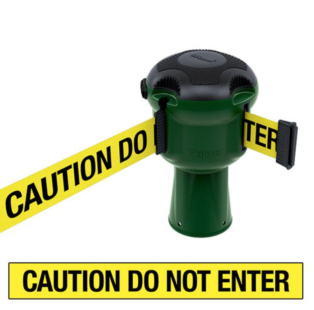 Skipper™ Barrier – 9 Metre Tape – Green Caution Do Not Enter Street Solutions UK