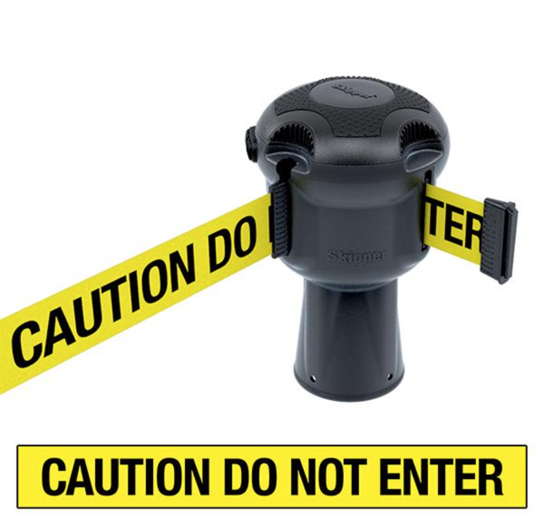Skipper™ Barrier – 9 Metre Tape – Silver Caution Do Not Enter Street Solutions UK