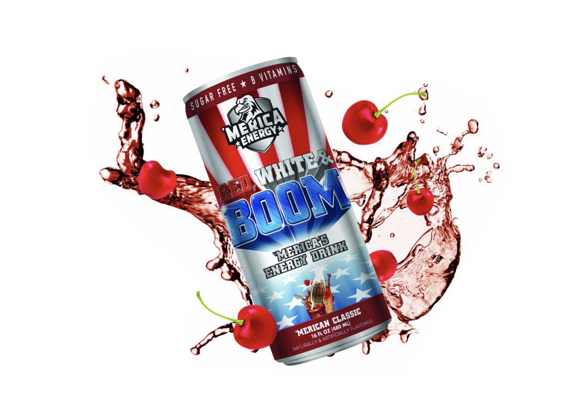 Merica Energy Can Solo (1 Can) – Ready To Drink – Professional Supplements & Protein From A-list Nutrition