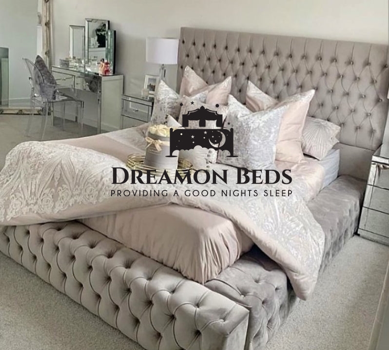 Seattle Ambassador Bed Frame – Endless Customisation – Choice Of 25 Colours & Materials – Dreamon Beds