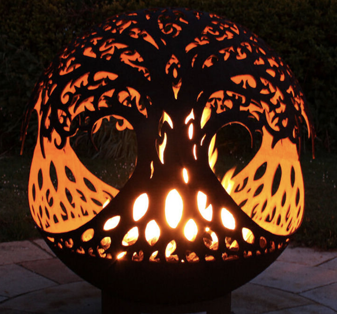 Brightstar Fires Tree of Life Fire Sphere – Mains Gas – Outdoor Fire Pit – Forno Boutique