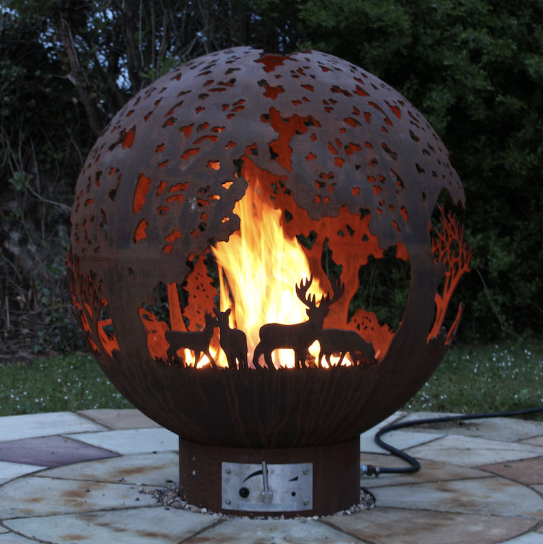 Brightstar Fires English Country Fire Sphere – Mains Gas – Outdoor Fire Pit – Forno Boutique
