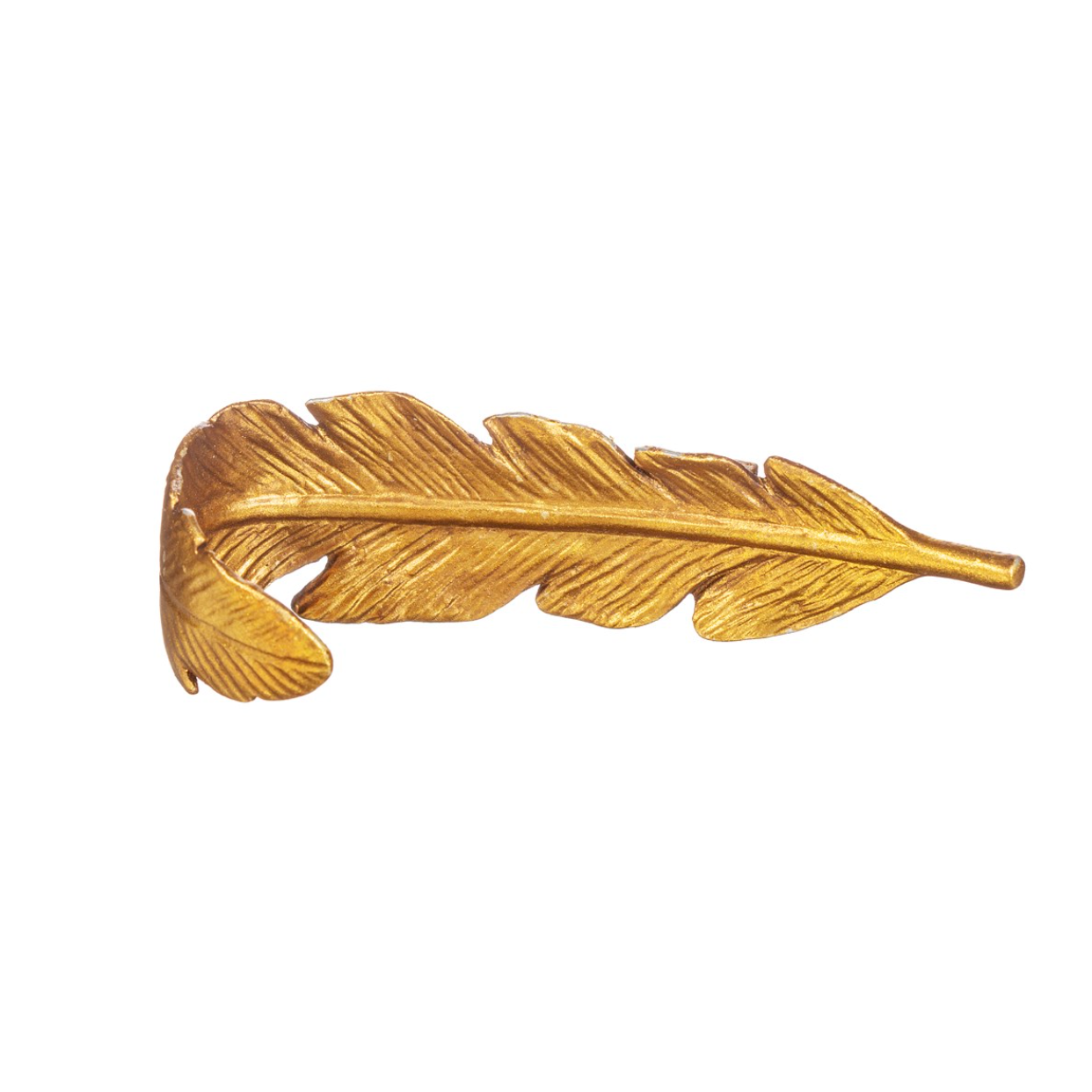 Gold feather wall hook tie back hook | The Design Yard