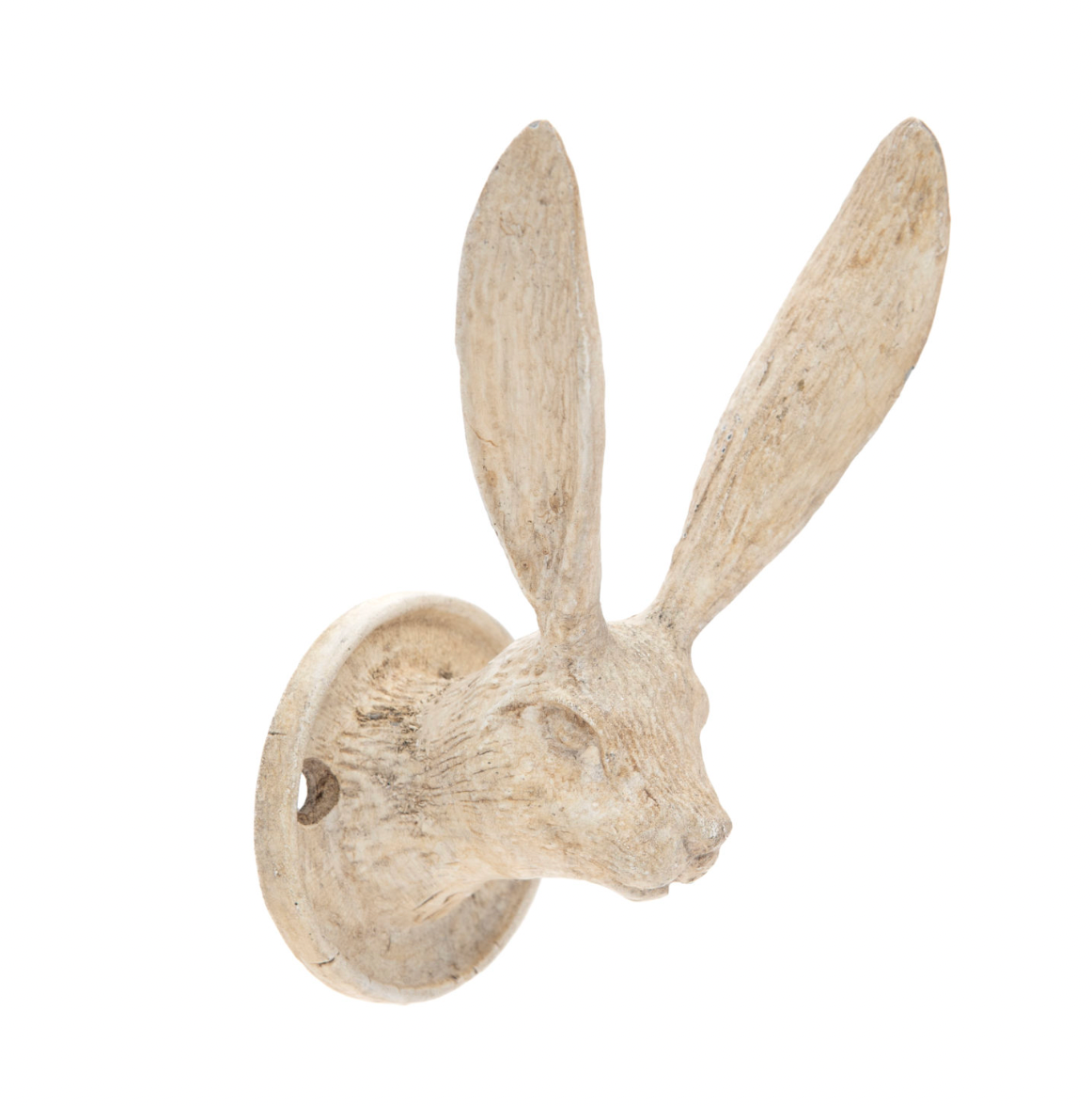 Metal Hare Hook cream rabbit hook | The Design Yard