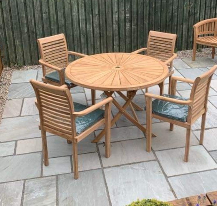 4 seater sunburst table set – Outdoor Furniture – LMC Trading