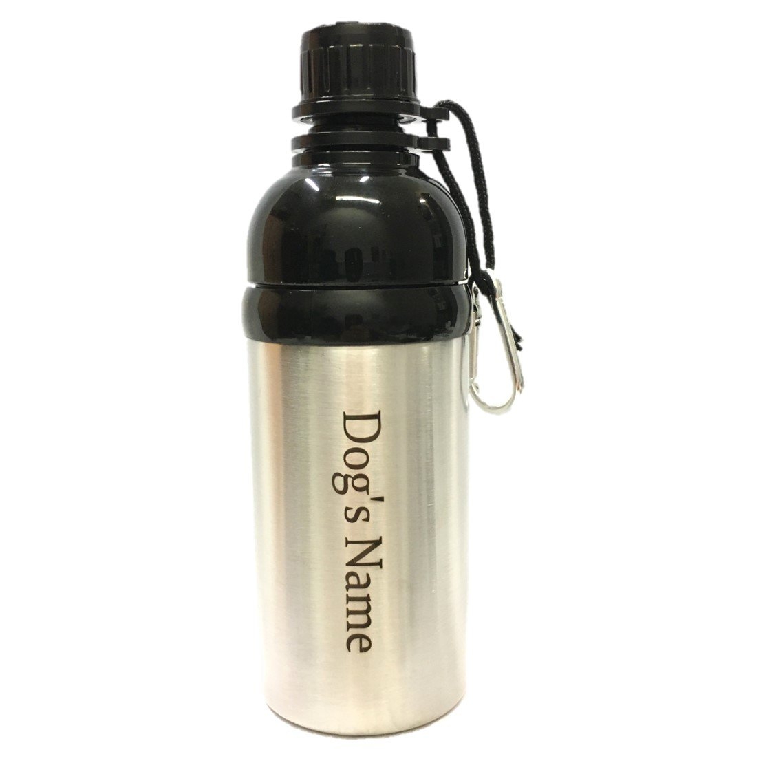 Personalised Dog Water Bottle – Dog Bottle – With Engraved Name 250ml – Silver – Unisex – Long Paws UK