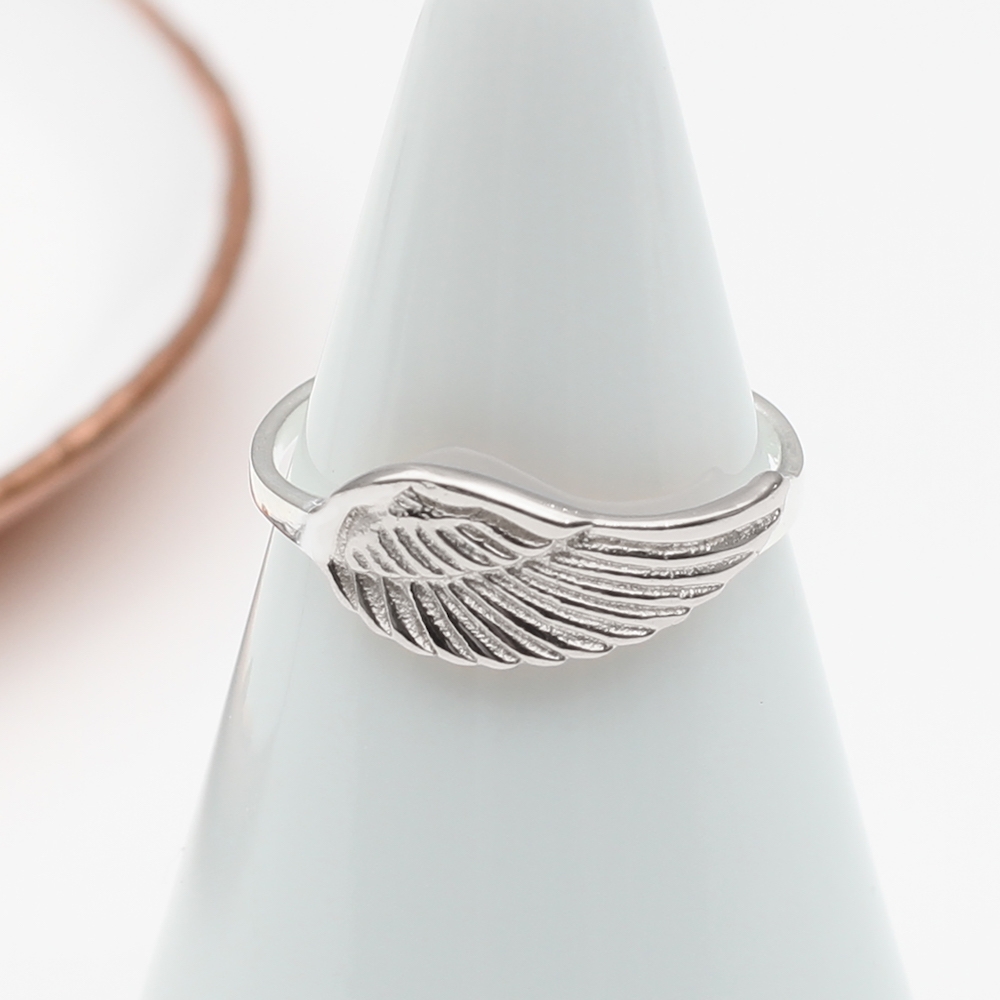 18ct Rose Gold Plated And Sterling Silver Angel Wing Ring – Hurley Burley