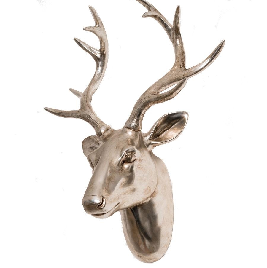 Sculpture Champagne Deer Head – 43cm x 32cm x 22cm