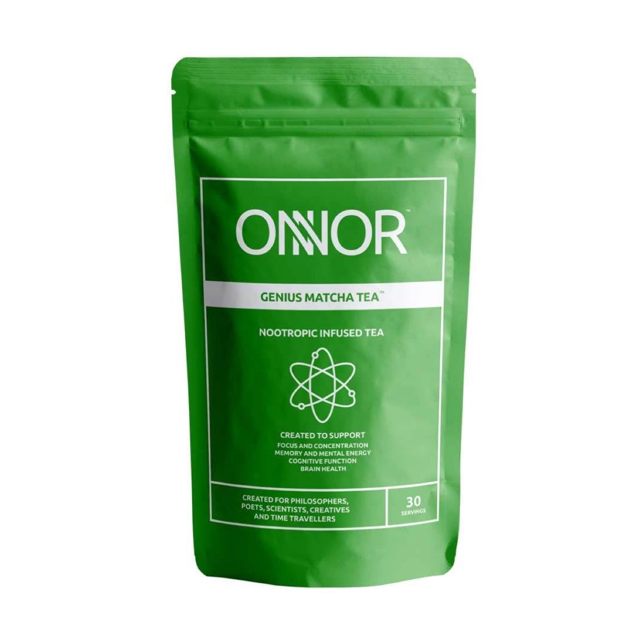Genius Matcha Tea – Nootropic Tea – ONNOR Single Pack – 15mg Caffeine Per Serving – Enhance Mental & Physical Performance – Vegan – ONNOR Limited