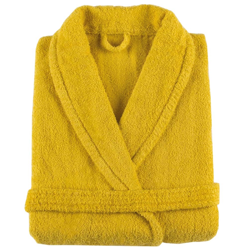 Sorema – New Plus Bathrobe – Mustard – Large – Yellow – 100% Cotton / 400 GSM – 100 x 50 x 50 cm