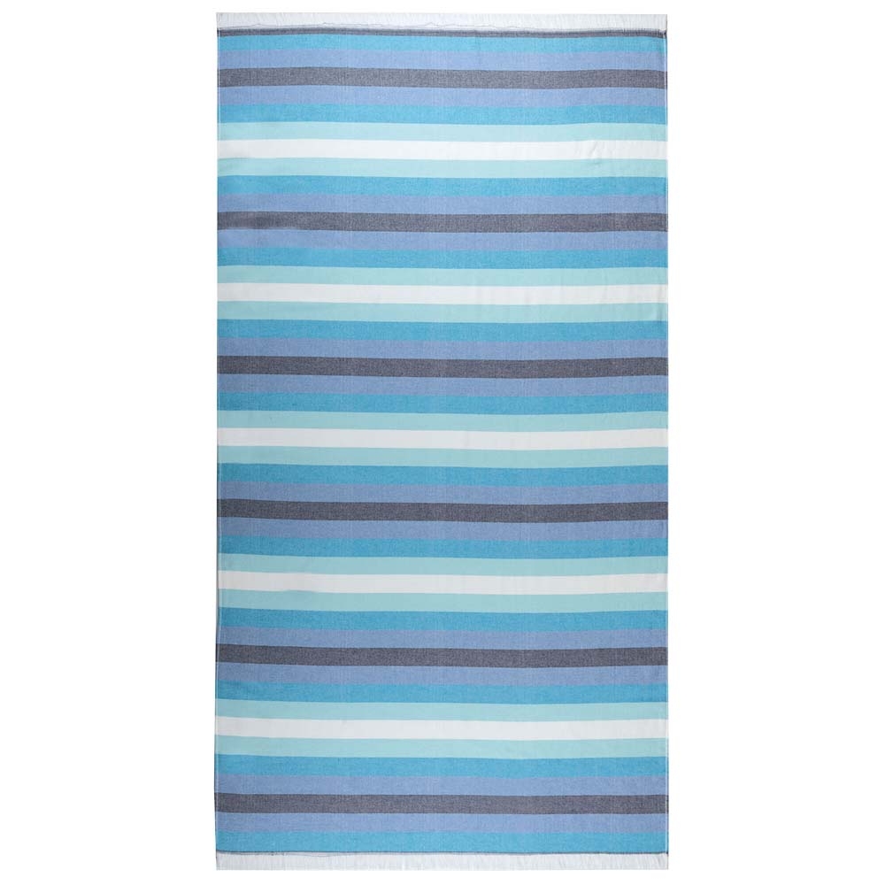 Sorema – Cayo Beach Towel – Blue / White / Purple – 100% Cotton / 300 GSM – 90cm x  180cm