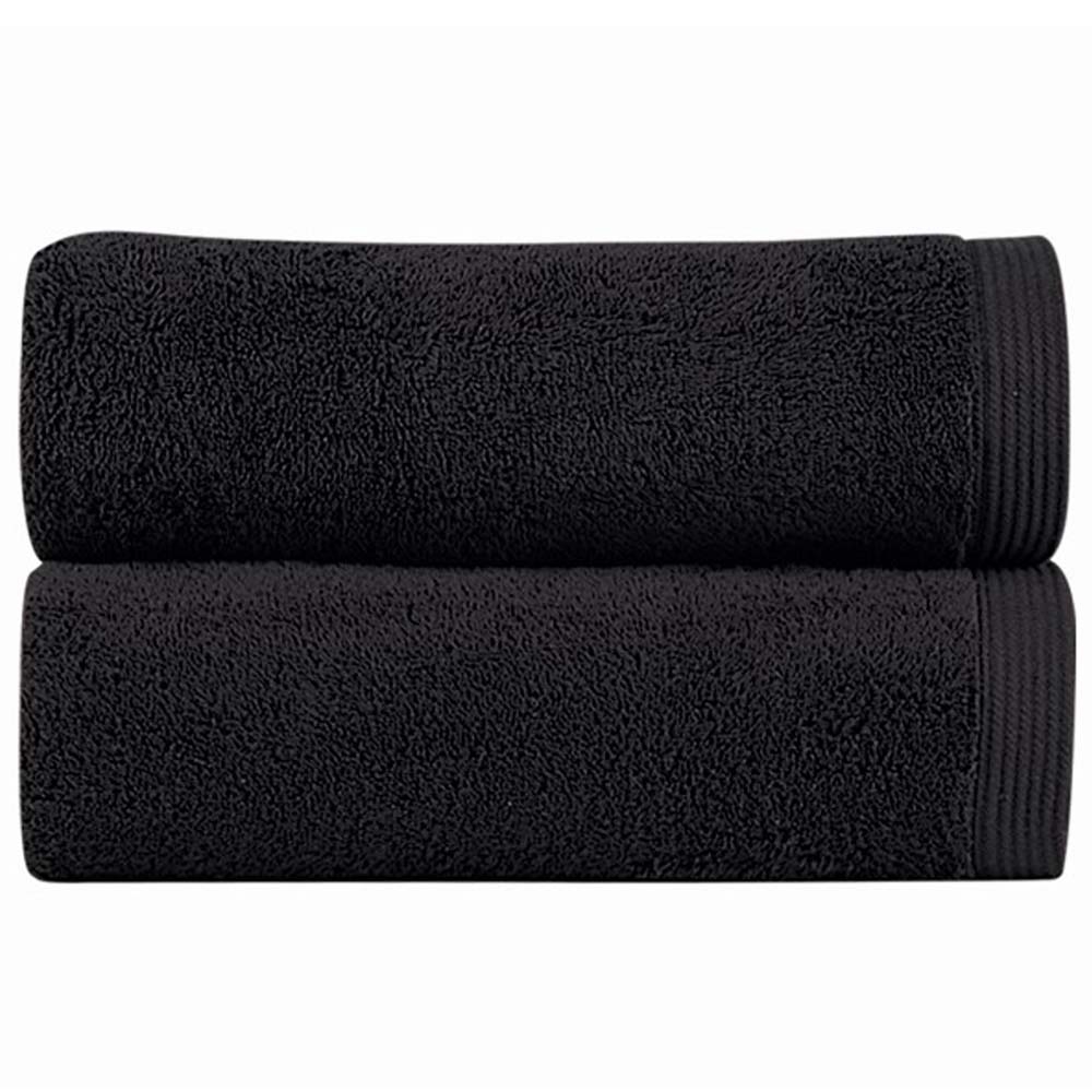 Sorema – New Plus Towels – Black – Bath Towel – Black – 100% Combed Cotton / 580 GSM – 50cm x  100cm