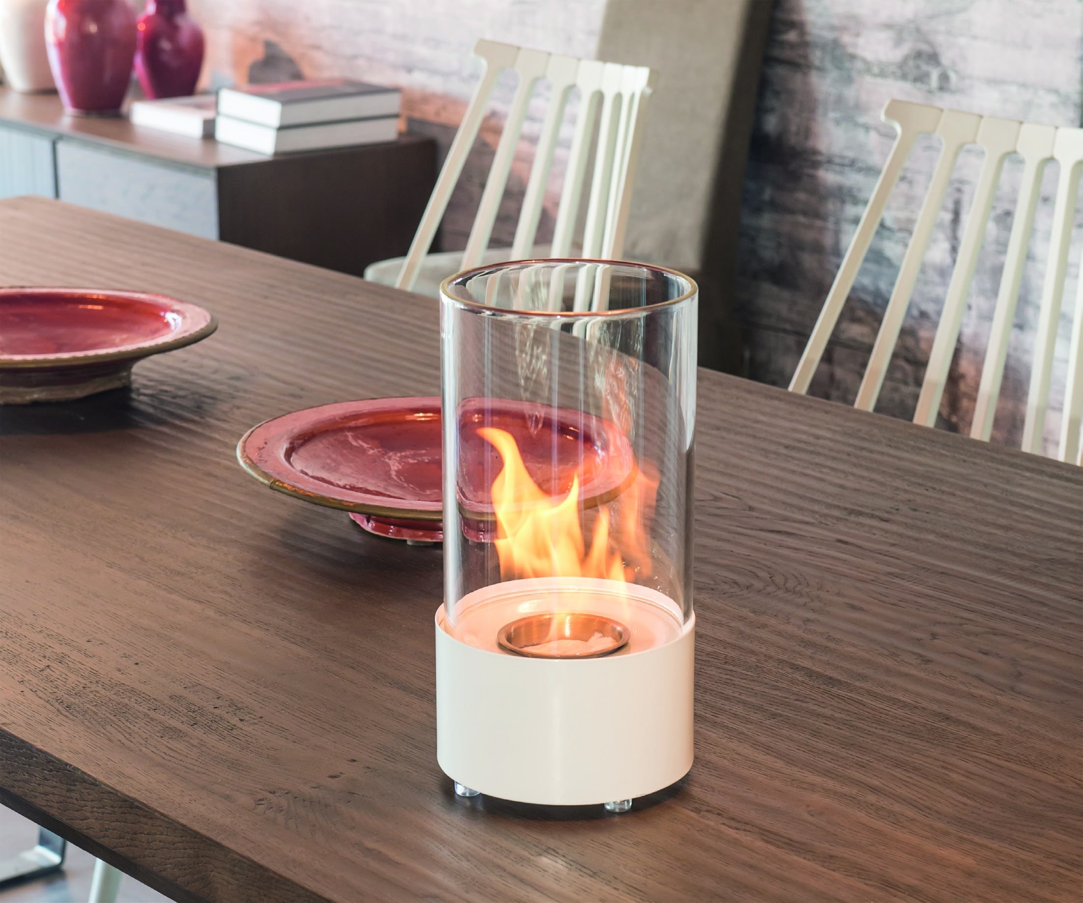 The Sorrento White Tabletop Fire – Maison Flair