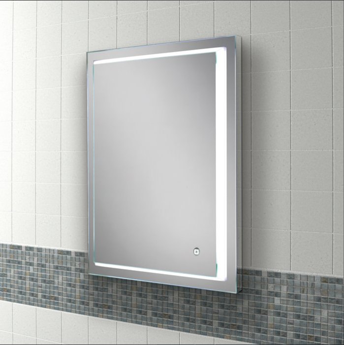 HiB Spectre – Rectangular LED Illuminated Bathroom Mirror – Spectre 50: H70 X W50 x D5cm – HiB LED Illuminated Bathroom Mirrors – Stylishly