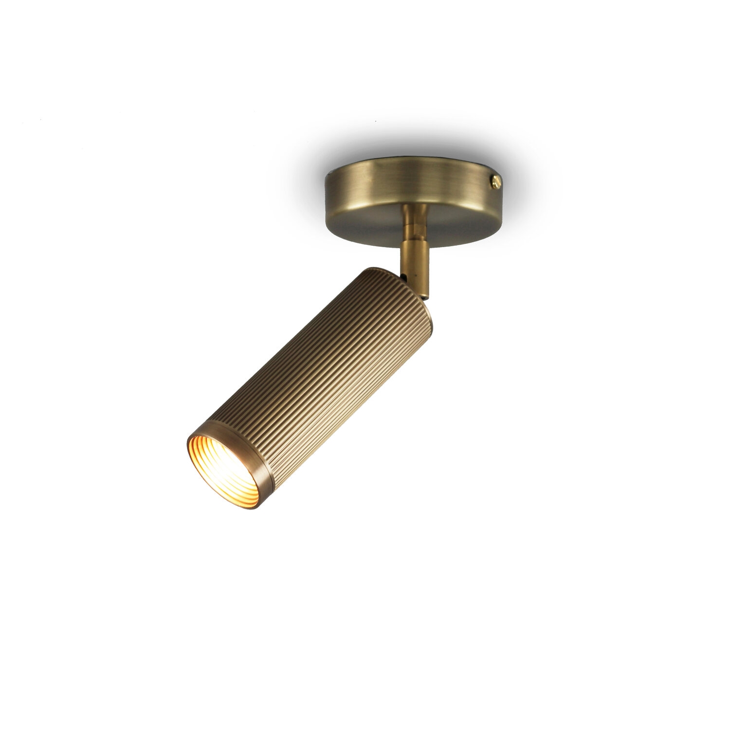 J Adams & Co – Spot Ceiling Light – Single – Brass Colour – Brass Material