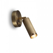 J Adams & Co – Spot Switched Wall Light Fixture – Brass Colour – Brass Material