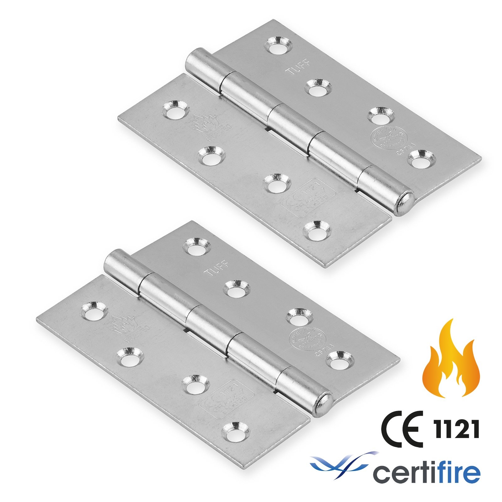 Fire Rated Spun Hinges Nickel CE7
