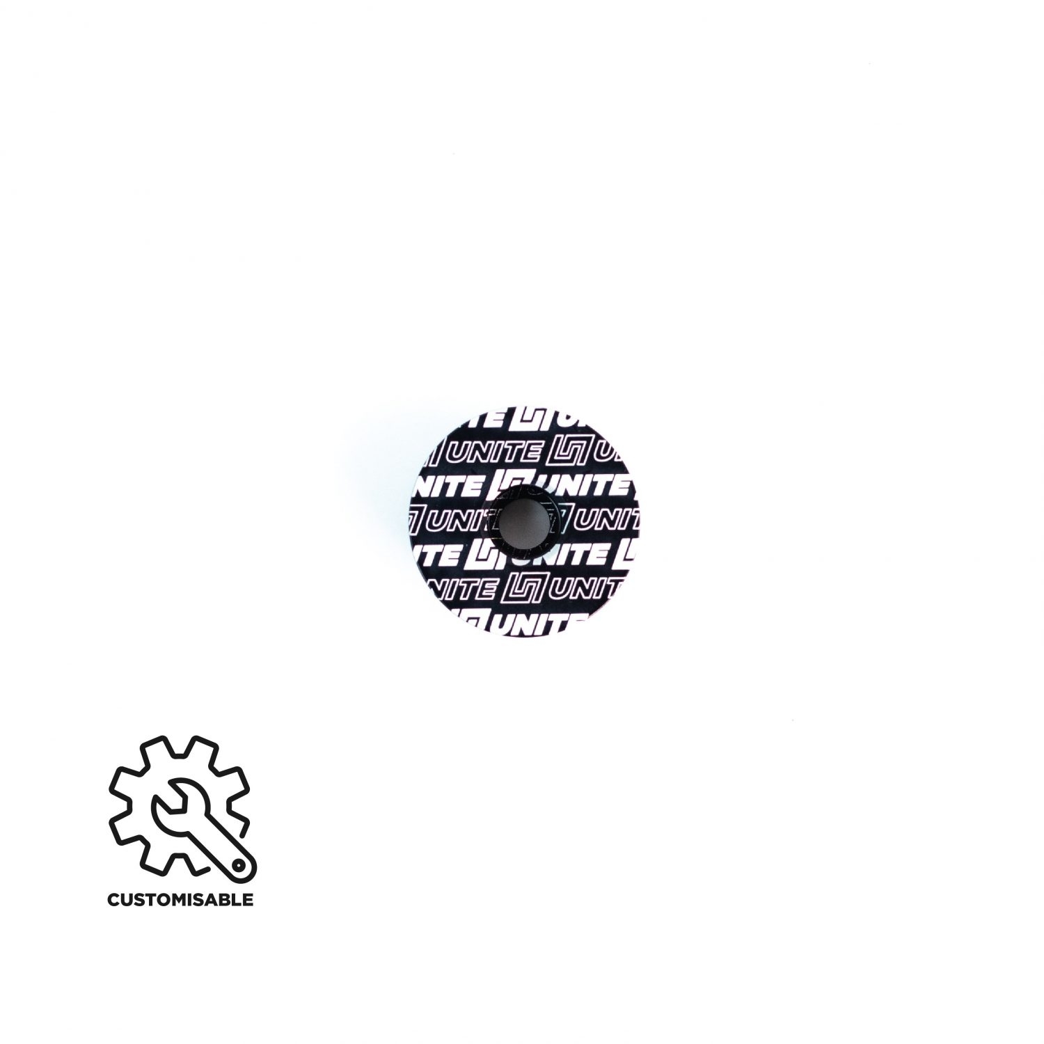 Unite Stem Cap – Custom Engraved Black
