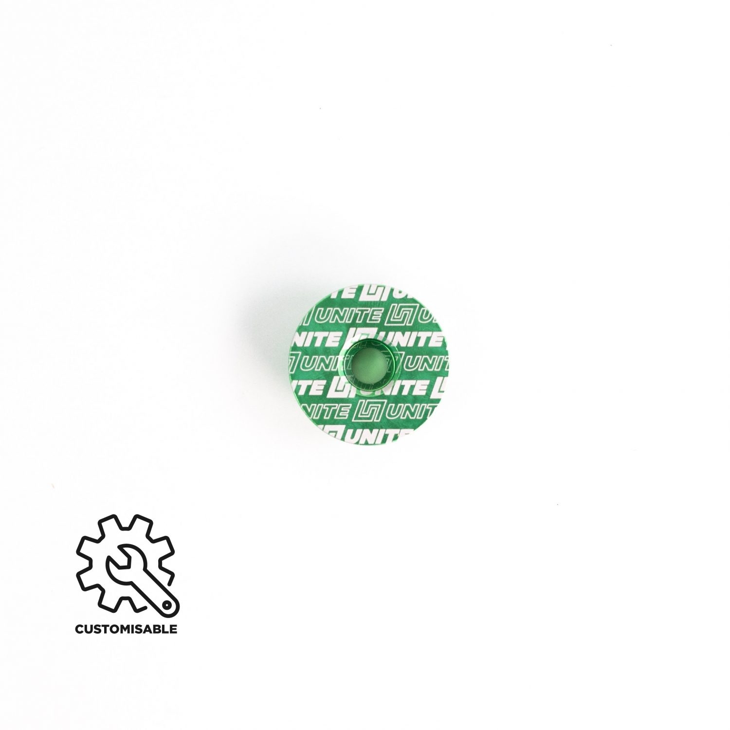 Unite Stem Cap – Custom Engraved Green