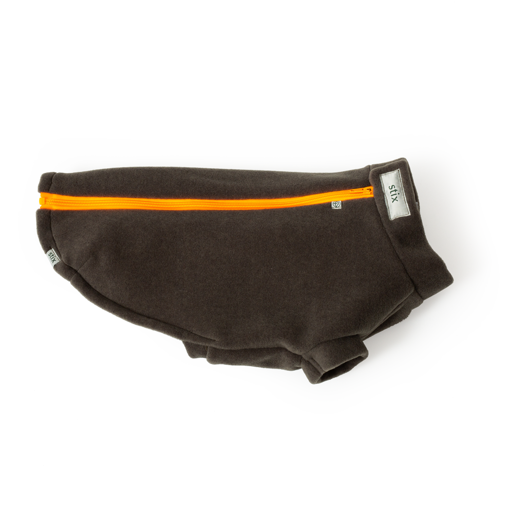 Dog Coats for Large Terriers – Dog Coats by Stix and Co. S – Earth Green – Orange