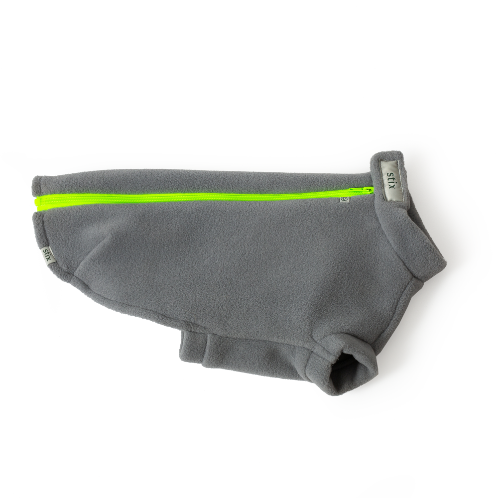 Dog Coats for Shih Tzus – Dog Coats by Stix and Co. M – Light Grey – Yellow