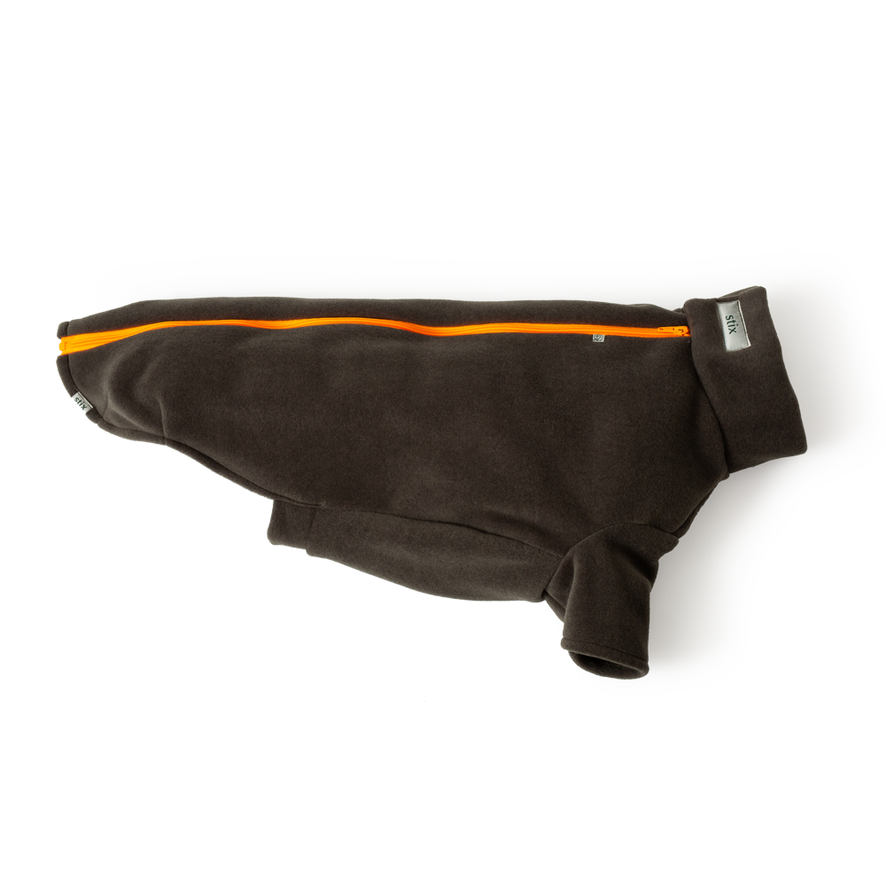 Dog Coats for Whippets – Dog Coats by Stix and Co. M – Earth Green – Orange