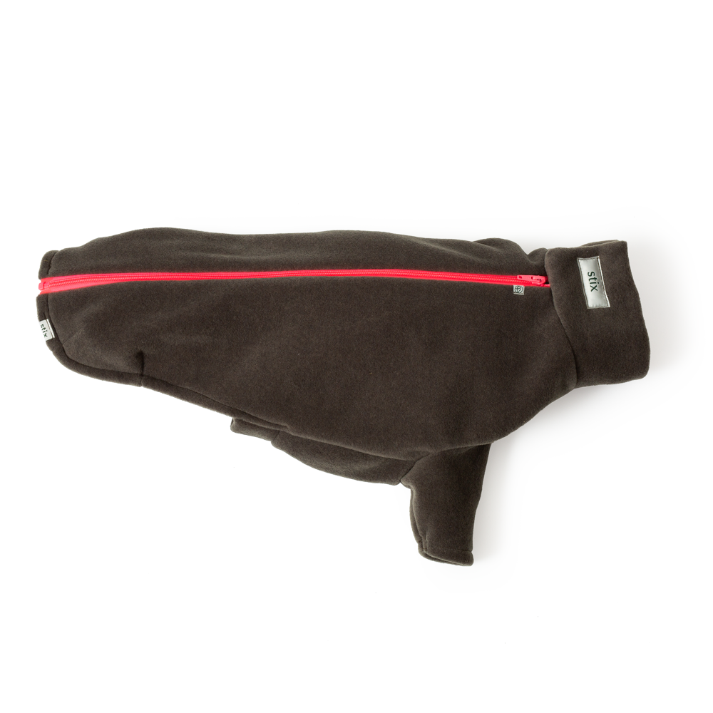 Dog Coats for Cockapoos – Dog Coats by Stix and Co. L – Earth Green – Pink