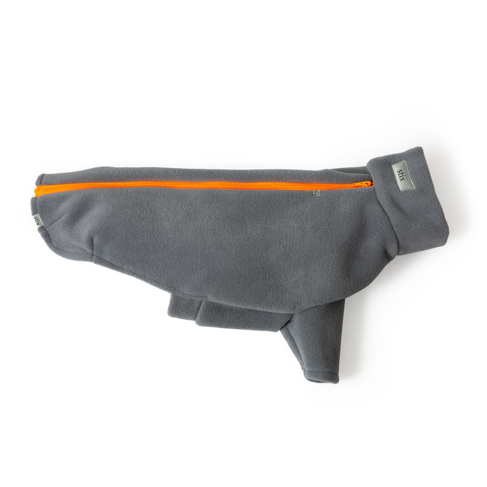 Dog Coats for Labradors – Dog Coats by Stix and Co. L – Light Grey – Orange