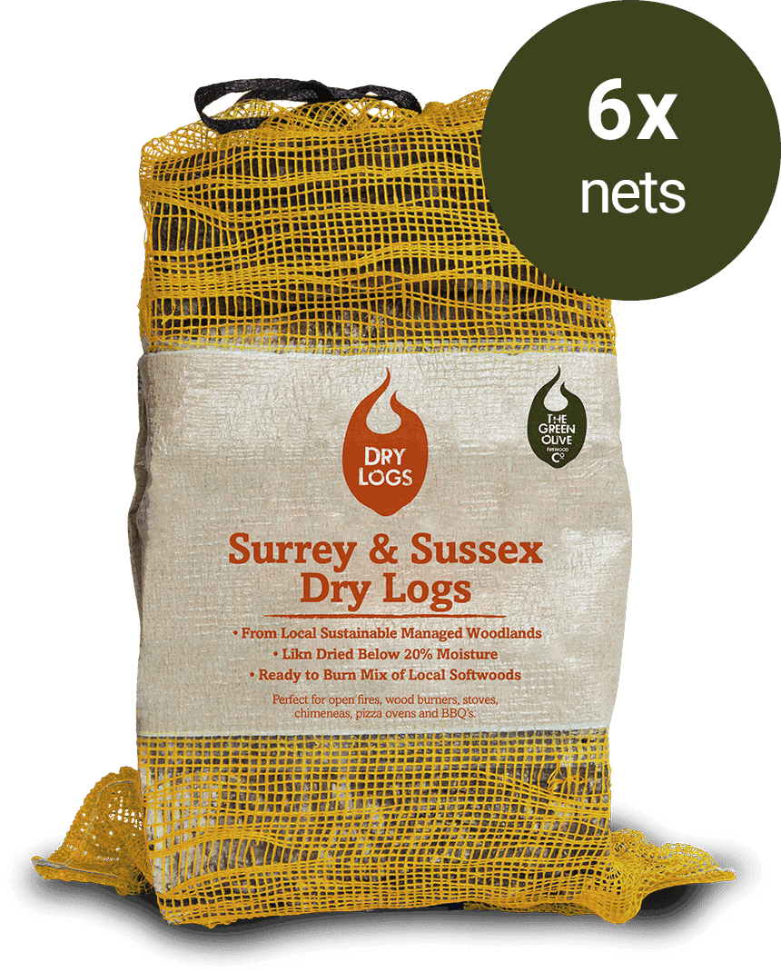 Kiln Dried Softwood – Dry logs – 180L – Sustainable Firewoods – Green Olive Firewood
