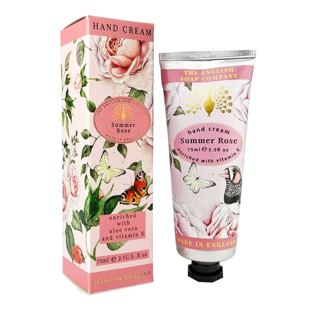 Summer Rose Hand Cream – 75ml – Vitamin Enriched – Smooth & Aromatic – The English Soap Company