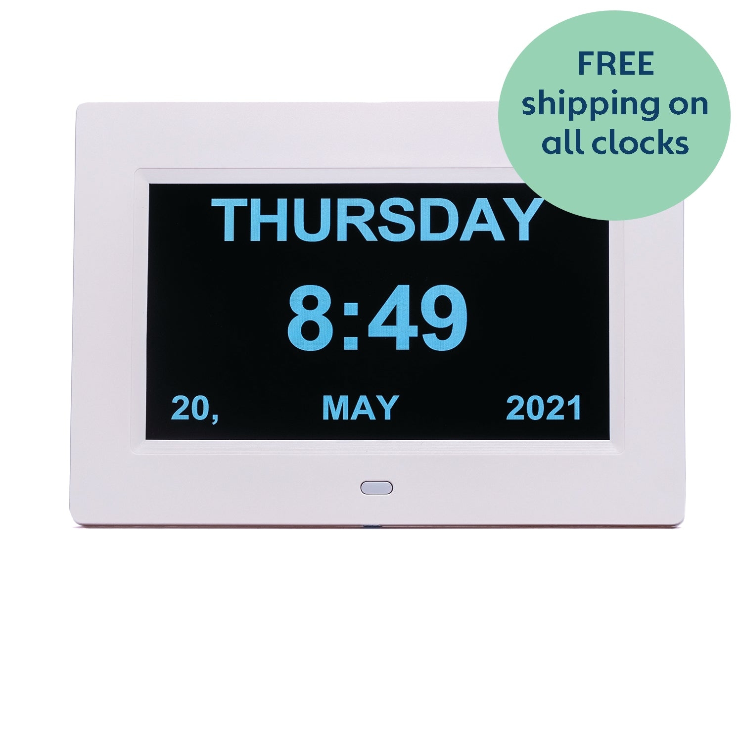 Small 2 in 1 Dementia Day Clock 7 inch – Clocks & Watches – Story & Sons – Story And Sons