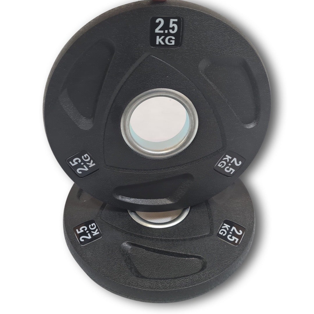 SuperStrong Tri-Grip Olympic Rubber Weight Plates Pair of 2.5kg – SuperStrong Fitness